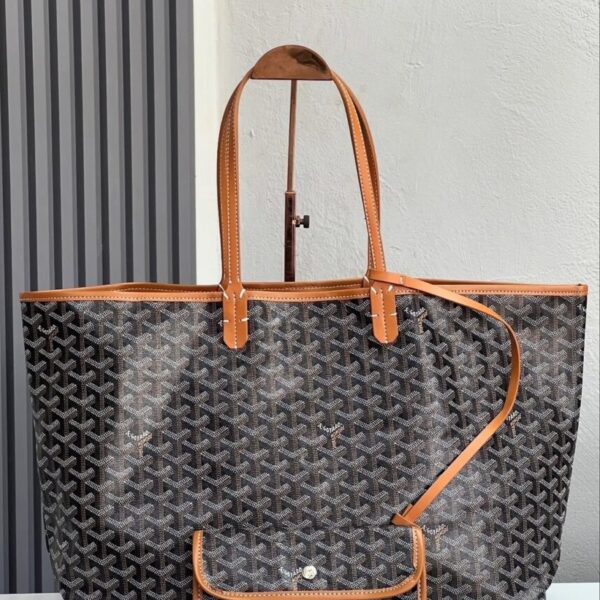 Goyard St Saint Louis PM Brown and Black Tote Bag