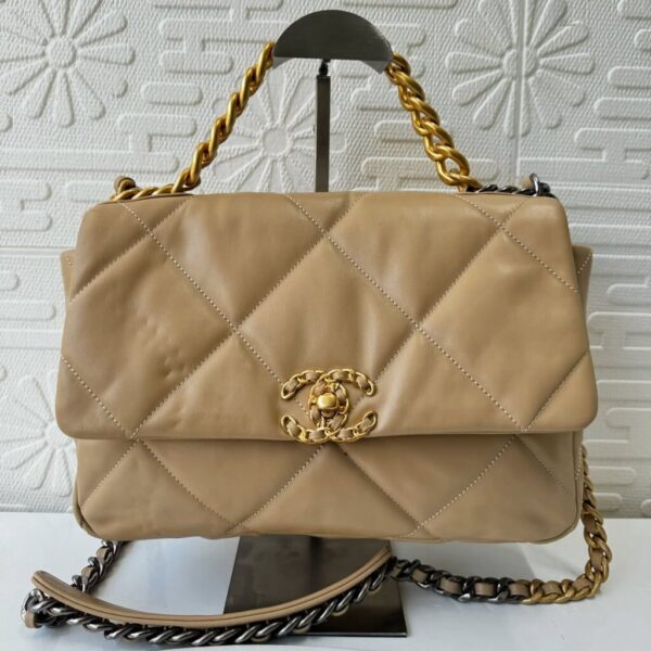 Chanel Lambskin Quilted Medium Chanel 19 Flap