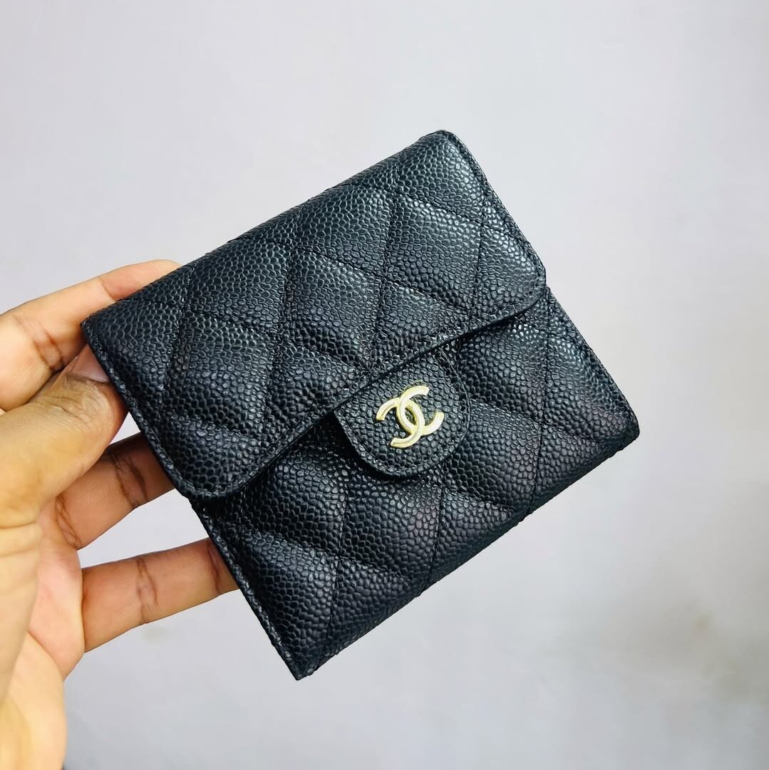 Chanel Quilted Caviar Small Classic Flap Wallet