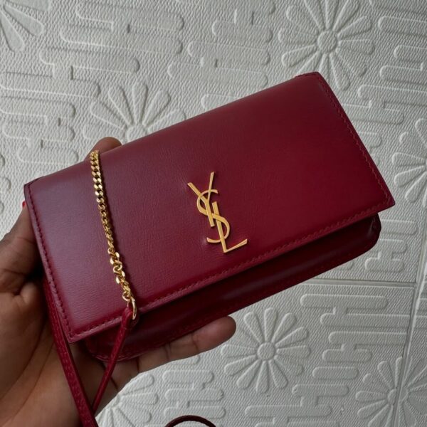 Saint Laurent Leather Cross-Body Phone Holder