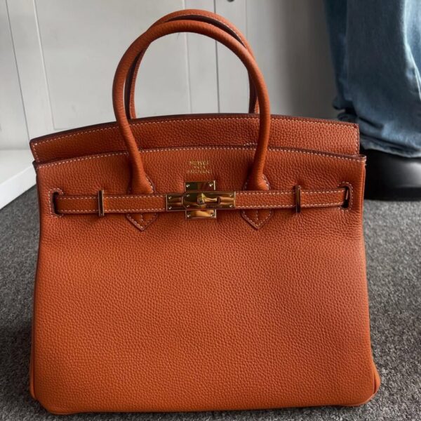 Hermes Birkin 30 Orange Togo Leather with Gold Hardware